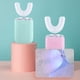 thumbnail image 4 of Cepillo de dientes eléctrico sónico automático en forma de U de 360 grados para adultos y niños, cepillos de dientes inteligentes recargables, luz azul, resistente al agua, 4 of 5
