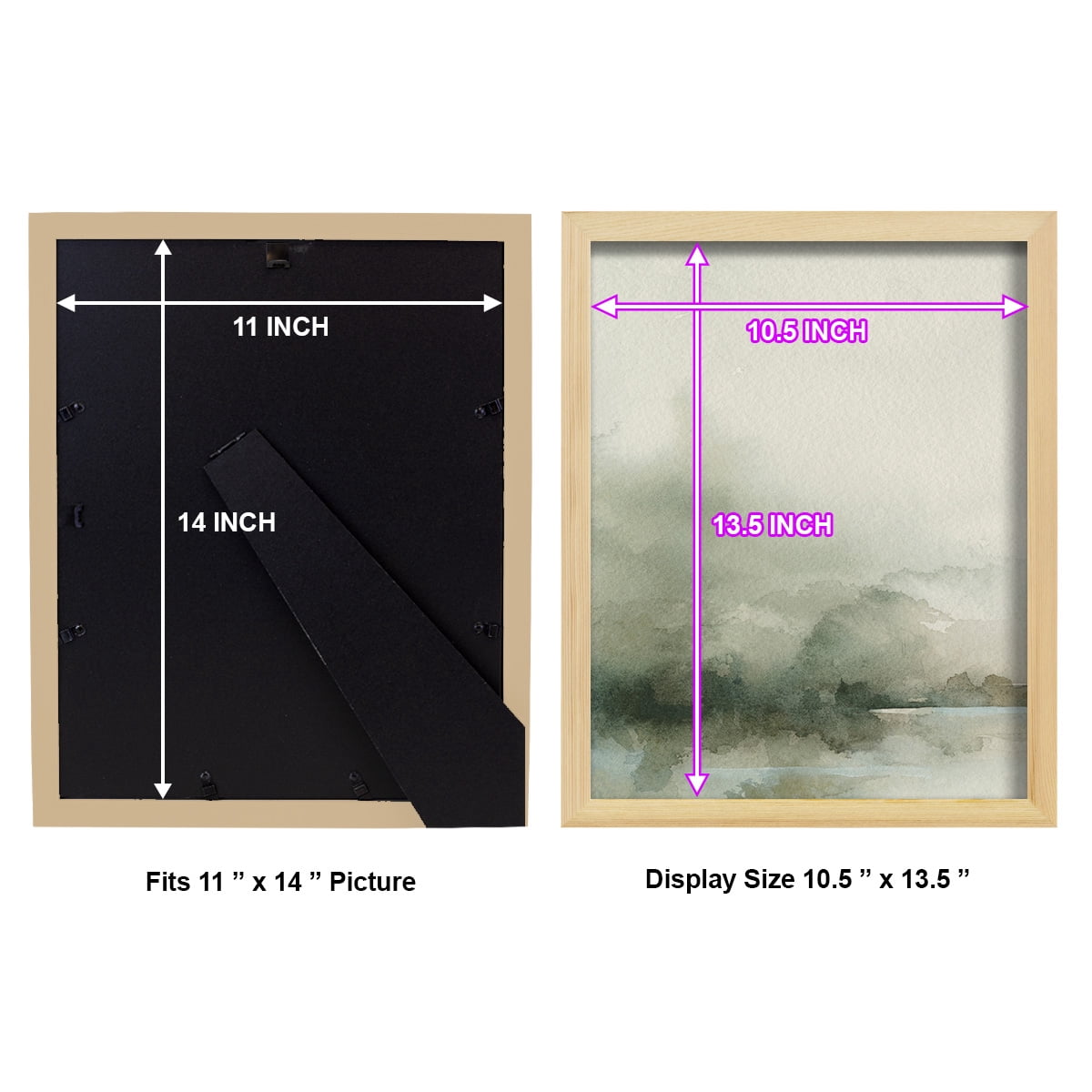 Heavy Fog I - Framed Print w/glass - Natural Wood