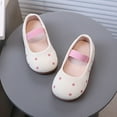 thumbnail image 5 of Mepaouo Toddler Girls Dress Shoes Little Kids Mary Janes Suede Slip on Ballet Flats for Wedding Party, 5 of 7