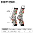 thumbnail image 2 of Fotbe Roses Mixed Zebra 1 Calcetas Largas con Estampado para Hombre y Mujer – Calcetas de Compresión Transpirables y Elásticas, Viajar y Uso Diario Talla 5-11, 2 of 6