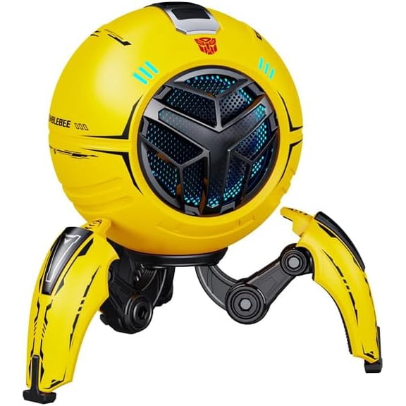 Bluetooth Speaker, Bluetooth 5.4 Wireless Portable Speaker, Colorful RGB Lights, Stereo Sound Bass, TWS Pairing for Home/Party/Game/Work, Gift Ideas, Yellow - Bumblebee