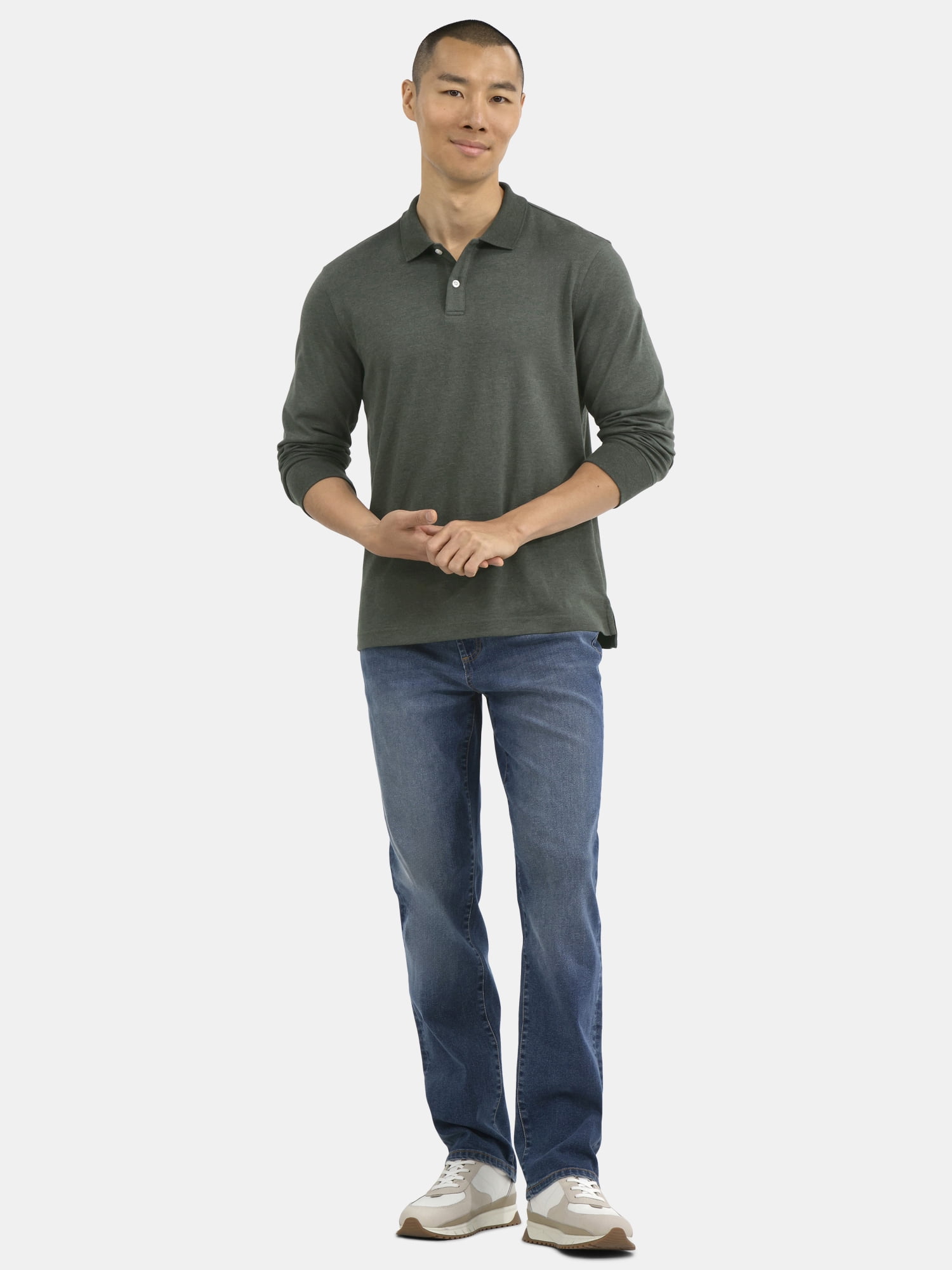 George Men’s and Big Men’s Interlock Polo Shirt, Sizes S-3XL