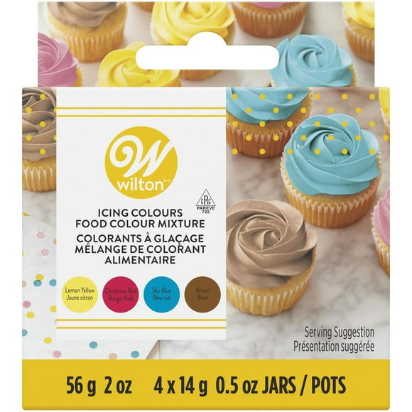 Ensemble de colorants à glacage couleurs primaires Wilton Colorant à glaçage, 4-unités