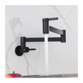 thumbnail image 2 of Arrival Matte Black Wall Mount Pot Filler Kitchen Faucet Single Cold Tap Brushed Golden/Chrome/Nickel ,High Water Flow Rate, 2 of 7