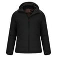 thumbnail image 3 of Ofreoo Men's Hooded Long Sleeve Solid Zipper Workwear Thicken Outdoor Down Jacket Christmas Gift, 3 of 6
