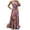 C-Orange285, variant on Women Floral Dresses One Shoulder Long Sleeve Casual Split Maxi Dress Fashion Vacation Resort Clothes Stylish Dresses