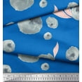thumbnail image 2 of Soimoi Cotton Jersey Fabric Flower & Leaves Watercolor Print Fabric by Yard 58 Inch Wide, 2 of 3