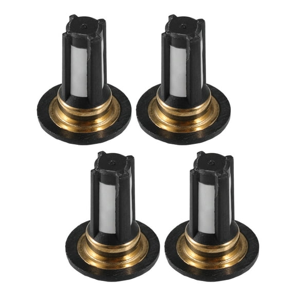 Unique Bargains Fuel Injector Filter Basket Car Rebuild Repair Kit Plastic Black for Honda 4pcs