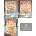 thumbnail image 4 of Orange Pumpkins Fall Tie Up Curtains for Kitchen Bathroom Bedroom Windows 63 Inch Length, Thanksgiving Botanical Maple Leaf Rustic Balloon Drape Curtains Shade Rod Pocket Curtain Panel, 46"x63", 4 of 7