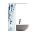 thumbnail image 3 of MYPOP Resort Spa Home Decor, Blue White Wild Flowers Monarch Yellow Butterflies Theme Lily Therapy Zen Reflection Floral Bathroom Lake House Decor Art Shower Curtain 48 X 72 Inches, 3 of 3