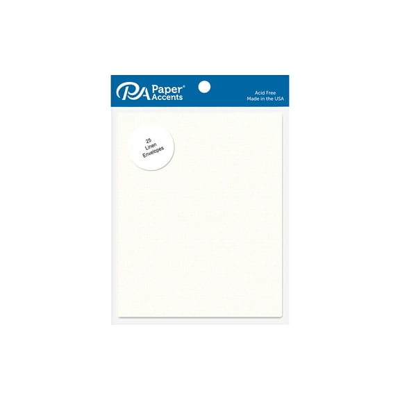 Envelope 4.38x5.75 25pc Linen White