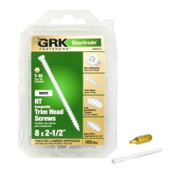 

GRK Fasteners GRK Fasteners - 96075 - UberGrade No. 8 x 2-1/2 in. L Star Trim Head Construction Screws - 100/Pack