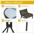 thumbnail image 5 of Topcobe 3 Piece Bar Height Outdoor Bistro Set for 2, Round Patio Pub Table 2 Bar Chairs with Comfortable Design & Strong Build, Tan, Modern Outdoor Patio Furniture for Backyard, 5 of 6