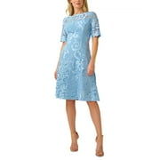 Adrianna Papell Lace Fit Flare Dress