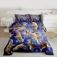 thumbnail image 2 of Castle Fairy Kids Teens Adults Kawaii Animal Cats Bedding Comforter Set 2pcs,Universe Galaxy Twin Comforter Sets Microfiber,Abstract Gradient Starry Sky Breathable Bedding Set, 2 of 8