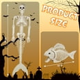 thumbnail image 2 of 36inch Halloween mermaid skeleton, with flexible joints, can be posed and hung, suitable for Halloween indoor and outdoor decorations, parties, horror scenes and other occasions, 2 of 7