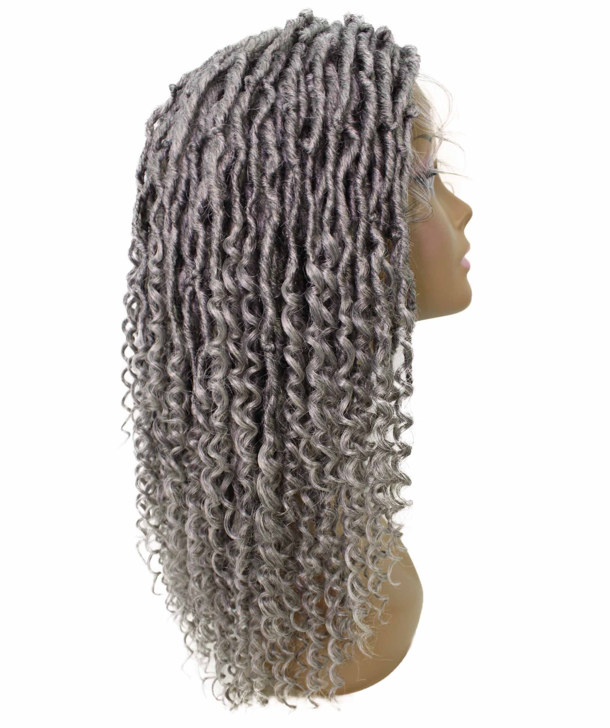 LUXLUXE Angel Curly Locs Braid Braided Women Wig, 20+ Shades of Natural, Dip Dyed & Blended Colors