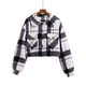 thumbnail image 5 of Camisas De Abrigo A La Moda Abrigo A Cuadros Para Mujer Chaqueta Con Bolsillo Estilo Corto Versátil Cómodo Para Club Para Mujer Para Ir De Compras ANGGREK  Ropa, 5 of 8