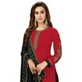 thumbnail image 5 of Trendmalls Women's Georgette Embroidery Work Ready To Wear Stright Sharara Suit Set, 5 of 8