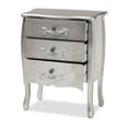 thumbnail image 5 of Baxton Studio Eliya Classic and Traditional Brushed Silver Finished Wood 3-Drawer Storage Cabinet, 5 of 12