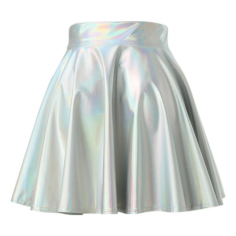 JDEFEG Plus Size Tennis Skirt Flared Casual Pleated Fashion A Line