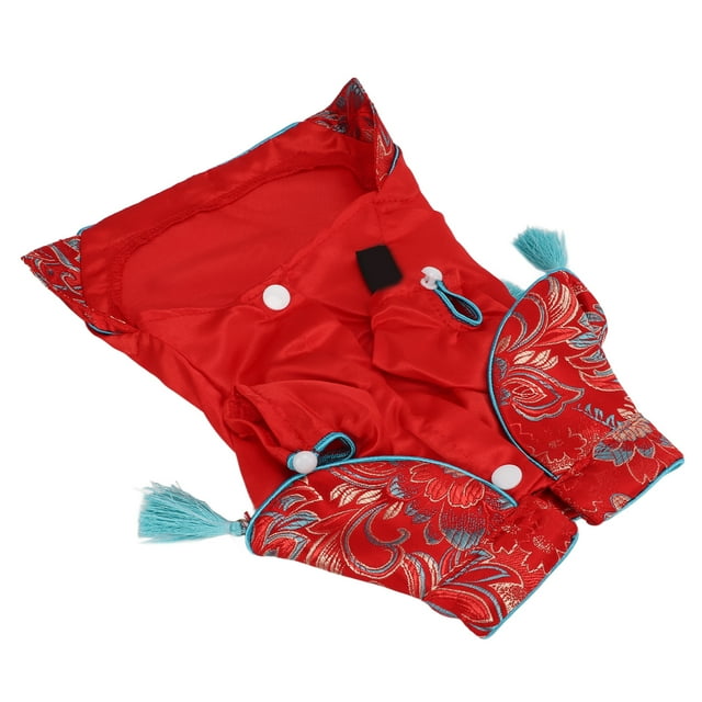 Ropa para perros estilo chino Bling Bling Cheongsam