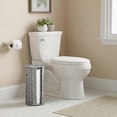 thumbnail image 4 of Toilet Paper Storage with Lid, Toilet Paper Holder Stand with Storage, Woven Basket for 3 Mega Rolls, Decorative Tissue Holder for Bathroom, Gray, 4 of 4