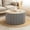 Grey, variant on Modern Round Natural Wood Coffee Table For Living Room Use With Ample Surface Area
