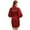 Dark Red, variant on Bride Robe Womens Satin Kimono Robe Short Bathrobe Wedding Party Robes S-2XL