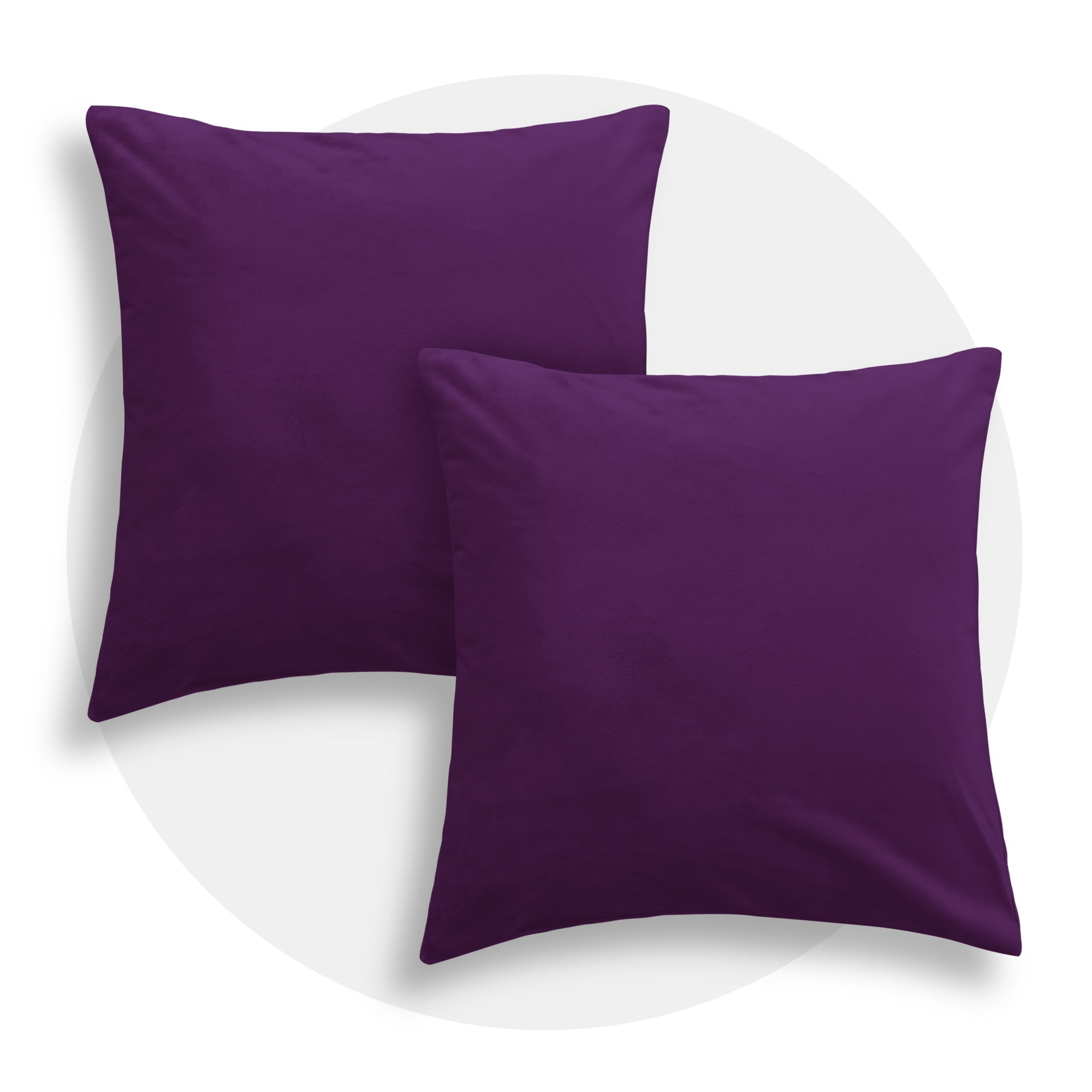 Deconovo Big Throw Pillow Covers Solid Velvet Pillow Covers Square