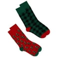 thumbnail image 3 of Holiday Time Men’s Crew Socks, 2-Pack, 3 of 10