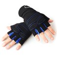 thumbnail image 3 of SPRING PARK 1 Pair Men's Casual Black Sports Fitness Equipment Outdoor Cycling Breathable Mesh Half Finger Gloves, 3 of 7