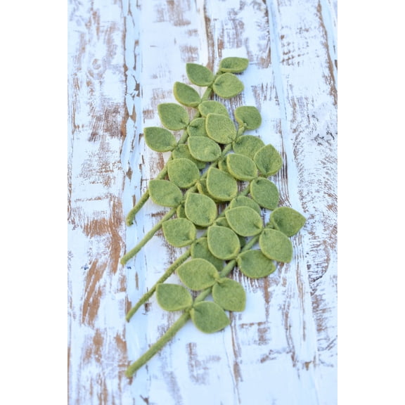 De Kulture Works Premium Wool Felt Leaves Branch Eco Friendly Needle Felted Christmas Xmas Tree Decoration Stuffed Ornament