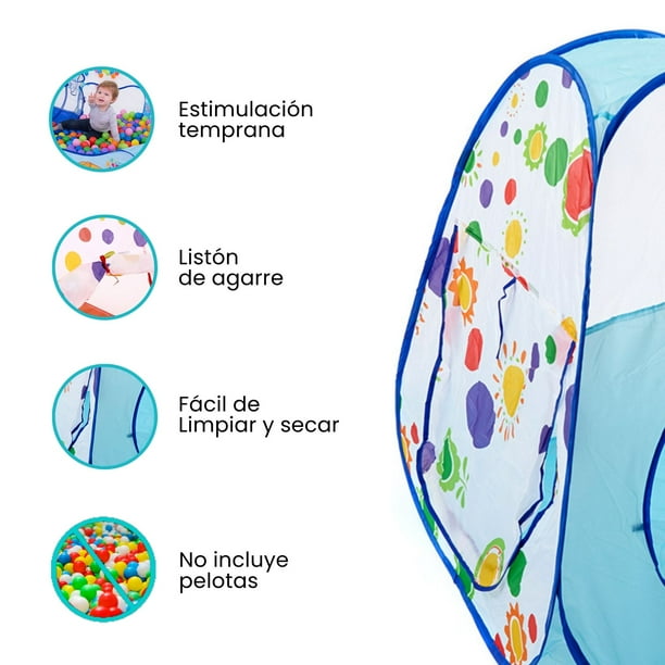 Tunel Alberca Gusano Pelotas Casa Didactico Juegos Canasta