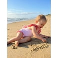 thumbnail image 5 of BemeyourBBs Cute Toddler Baby Girl Striped One Piece Swimsuit Infant Girl Bathing Suit Ruffle Flying Sleeve Square Neck Back Bow Swimwear Summer Pool Beachwear, 5 of 9