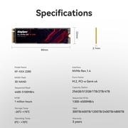 KingSpec XF 2280 2TB NVMe Gen4 SSD - 4800MB/s، M.2 PCIe 4.0 SSD مع فلاش NAND ثلاثي الأبعاد، محرك أقراص الحالة الصلبة الداخلي للكمبيوتر المحمول/سطح المكتب/PS5