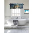 thumbnail image 4 of Christmas Ocean Valances for Windows, Sea Sunset Sky Seaside Light Filtering Window Treatment Valances, Rod Pocket Small Curtains for Kitchen/Bathroom, 42"x12", 4 of 9