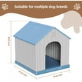 thumbnail image 5 of SAZYY Indoor Outdoor Waterproof Dog House, Puppy Shelter with Air Vents and Elevated Floor, Sturdy Dog Kennel for Small to Large Sized Dogs, Easy to Assemble Blue 38.62*36.26*38.07, 5 of 7