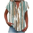 thumbnail image 5 of ATENAR T Shirts for Women Casual V Neck Womens Shirts Printed Tee Blue 4XL, 5 of 5
