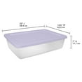 thumbnail image 2 of Sterilite, 28 Quart Clear Storage Bin, Snap-on Lid Storage Container, with Purple Lid, Set of 2, 2 of 6