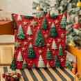 thumbnail image 4 of Christmas Pillow Covers 18x18 Christmas Tree Pillow Covers Plush Faux Fur Soft Cushion Case for Winter Xmas Holiday Home Bedroom Sofa Decors, 4 of 6