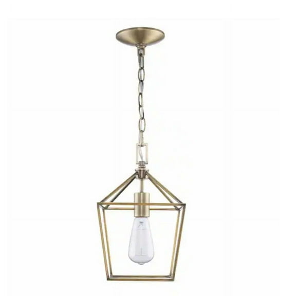Home Decorators Weyburn Antique Silver Leaf Farmhouse Mini Kitchen Pendant Light