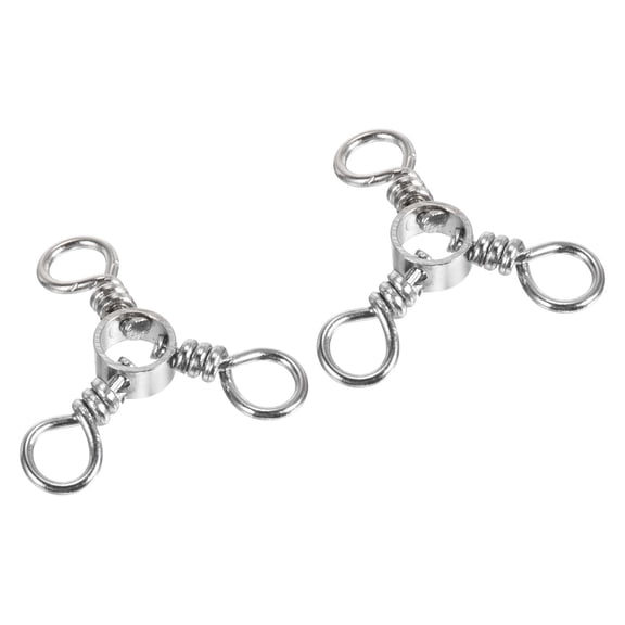 3 Way Swivel, 70lb Stainless Steel Cross Line Terminal Tackle, Silver 50 Pack