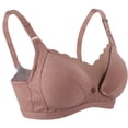 thumbnail image 2 of Sujetador de lactancia posparto fino de algodón, ropa interior transpirable antihundimiento para mujeres que amamantan, ropa interior de verano (color café 80B), 2 of 5