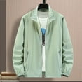 thumbnail image 2 of Men Outdoor Jacket Long Sleeves Sun Protection Breathable Solid Color Zipper Closure Anti-UV Ultra-thin Plus Size Cycling Sports, 2 of 5