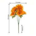 thumbnail image 3 of Efavormart Pack of 2 | 20" Orange Dahlia Flower Bushes, Artificial Wedding Bouquets, 3 of 10