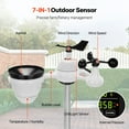 thumbnail image 2 of VEVOR 7-in-1 Wireless Weather Station, 7.5 in Large Color Display, Digital Home Weather Station Indoor Outdoor, for Temperature Humidity Wind Speed/Direction Rain UV, with Forecast Data, Alarm, Alerts, 2 of 11