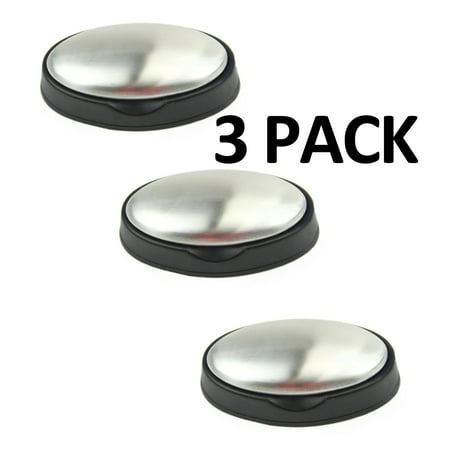 3 PACK Odor Remover Stainless Steel Soap Eliminate Strong Smell of Garlic, Onion, Fish from Hand & Skin FREE Eyeglass Pouch by Juniper's