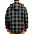 thumbnail image 4 of hoksml Men's Plaid Shirt Jacket - Button Front Flannel Overshirt with Chest Pocket, Soft Lightweight Casual Top for Spring Fall, 4 of 4