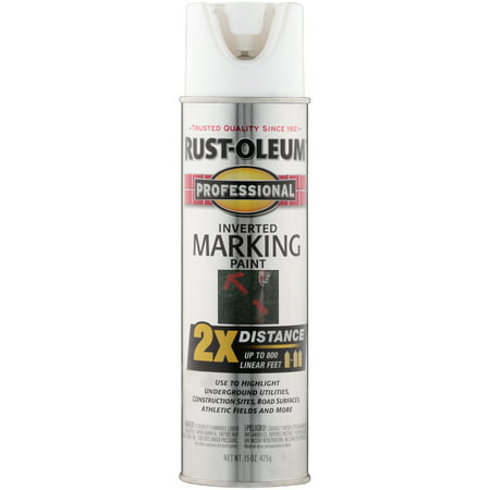 (3 Pack) Rust-Oleum Professional White Inverted Marking Spray Paint, 15